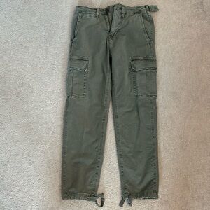 American Eagle olive green  cargo pants flex straight leg 28 Wx 30 L